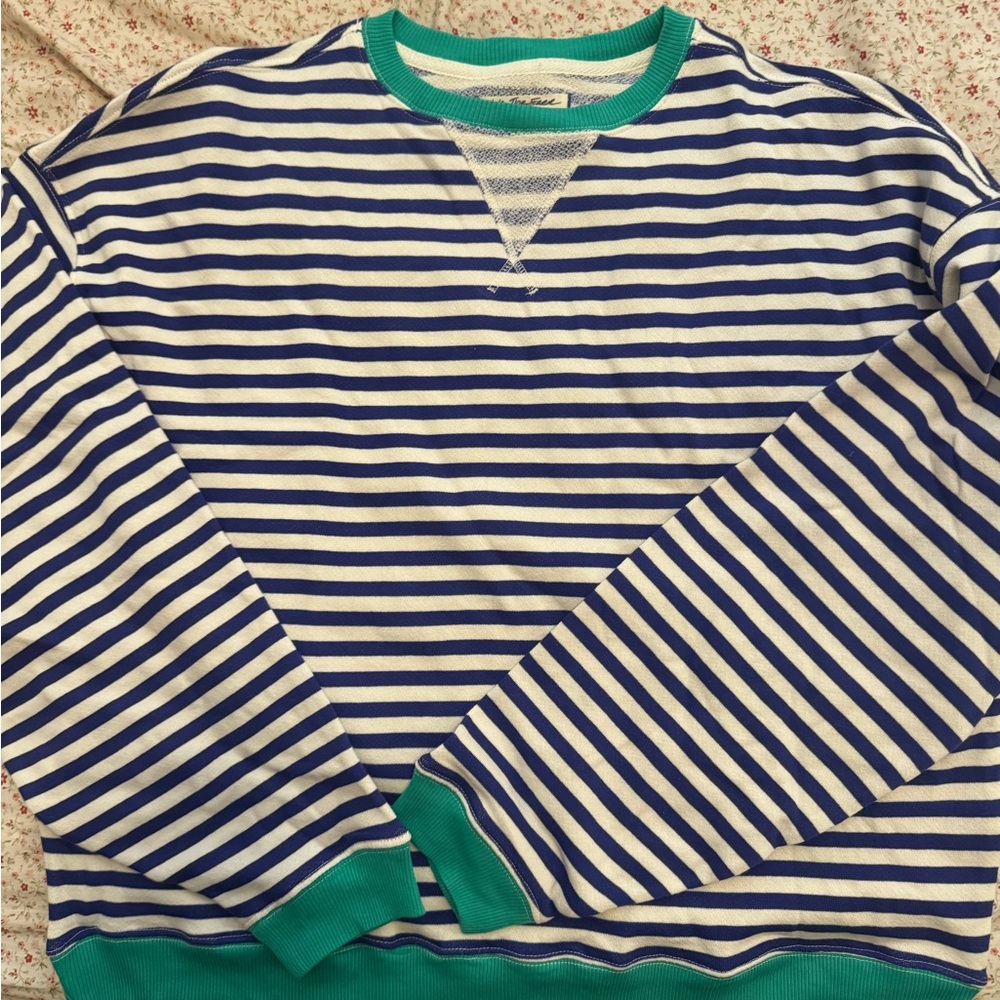 Free People Striped crewneck